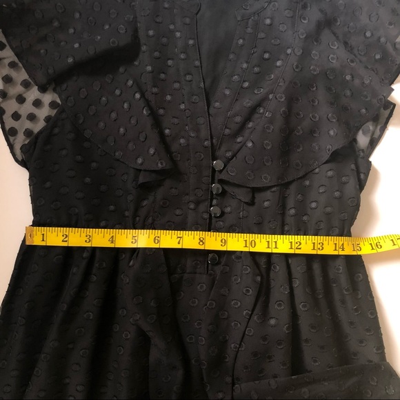 Fossil Black Polka Dot Dress Size S - Picture 7 of 9